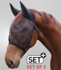 Waldhausen Pony & Shetty|Fliegenmasken Und -Fransen>2er Set Fliegenmaske Basic, mit Ohrenschutz
