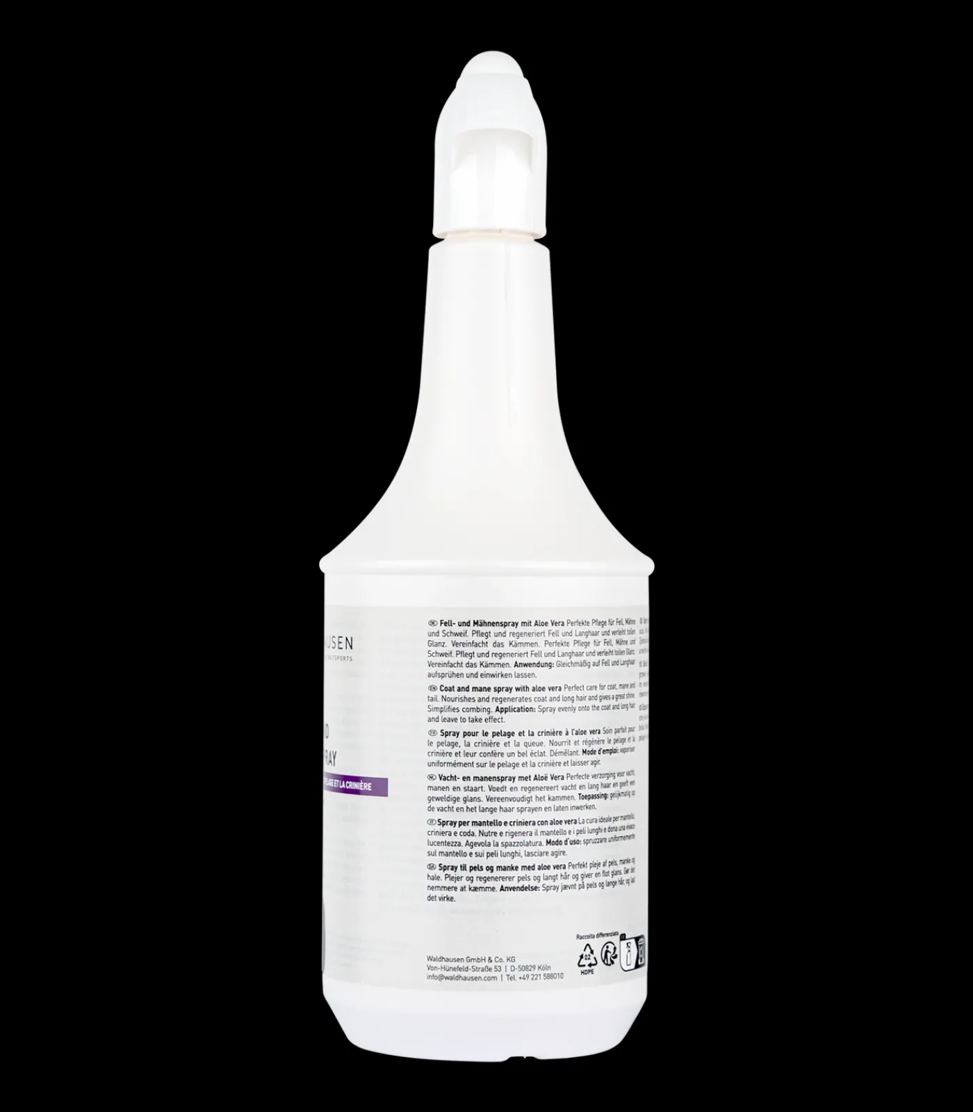 Waldhausen Fell, Mähne & Haut>Fell- und Mähnenspray mit Aloe Vera, 1000 ml