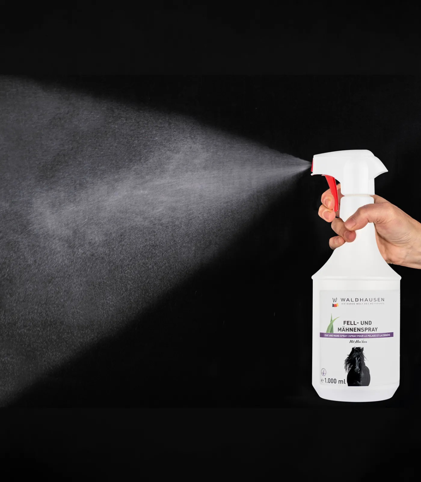 Waldhausen Fell, Mähne & Haut>Fell- und Mähnenspray mit Aloe Vera, 1000 ml