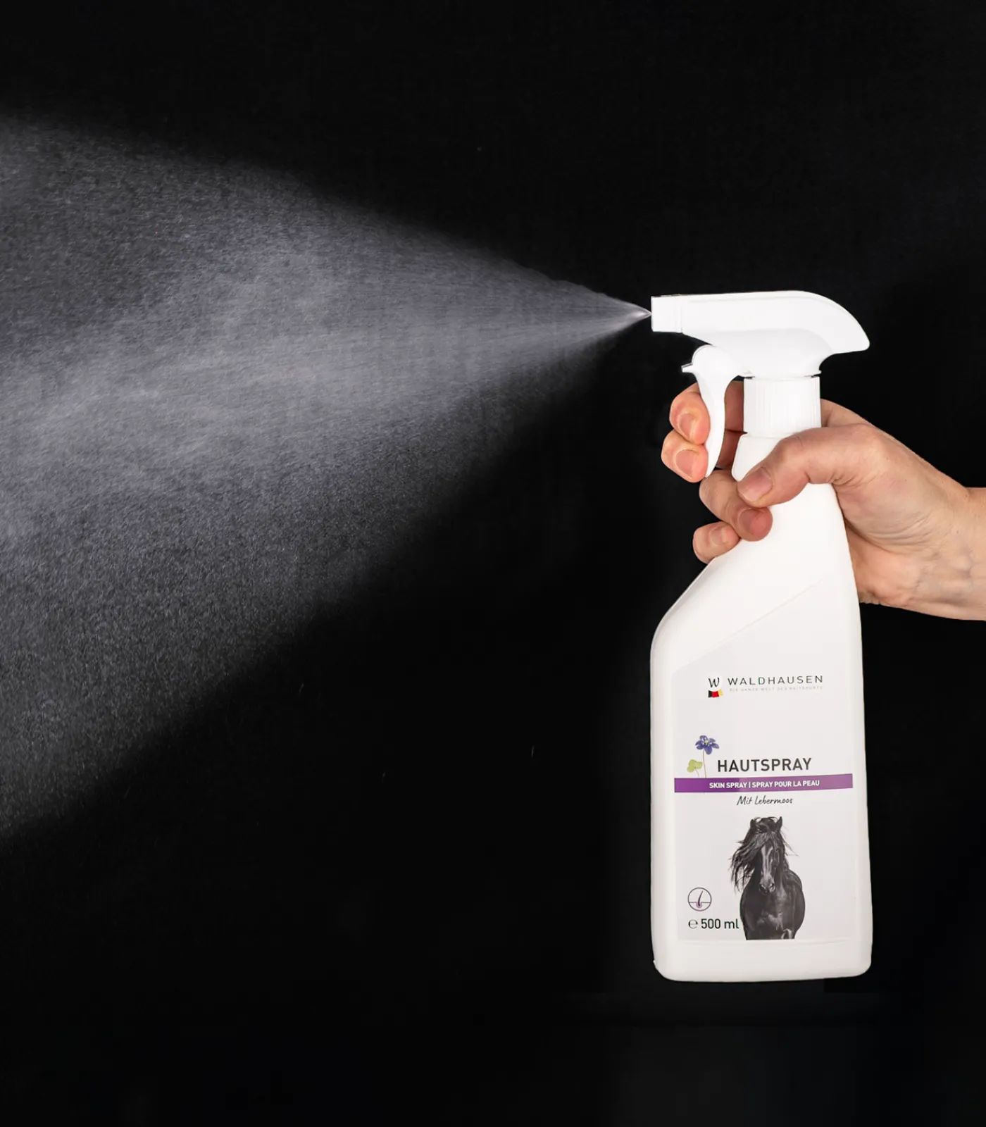Waldhausen Stallapotheke|Fell, Mähne & Haut>Hautspray mit Lebermoos, 500 ml