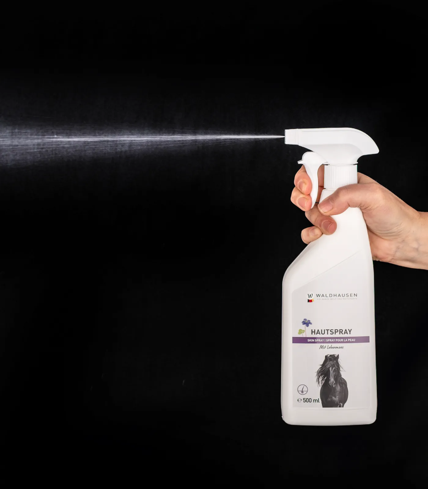 Waldhausen Stallapotheke|Fell, Mähne & Haut>Hautspray mit Lebermoos, 500 ml