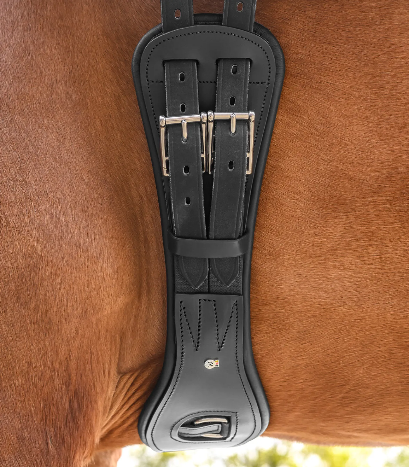 Waldhausen Sattelgurte>Lederkurzgurt - mit Elastik