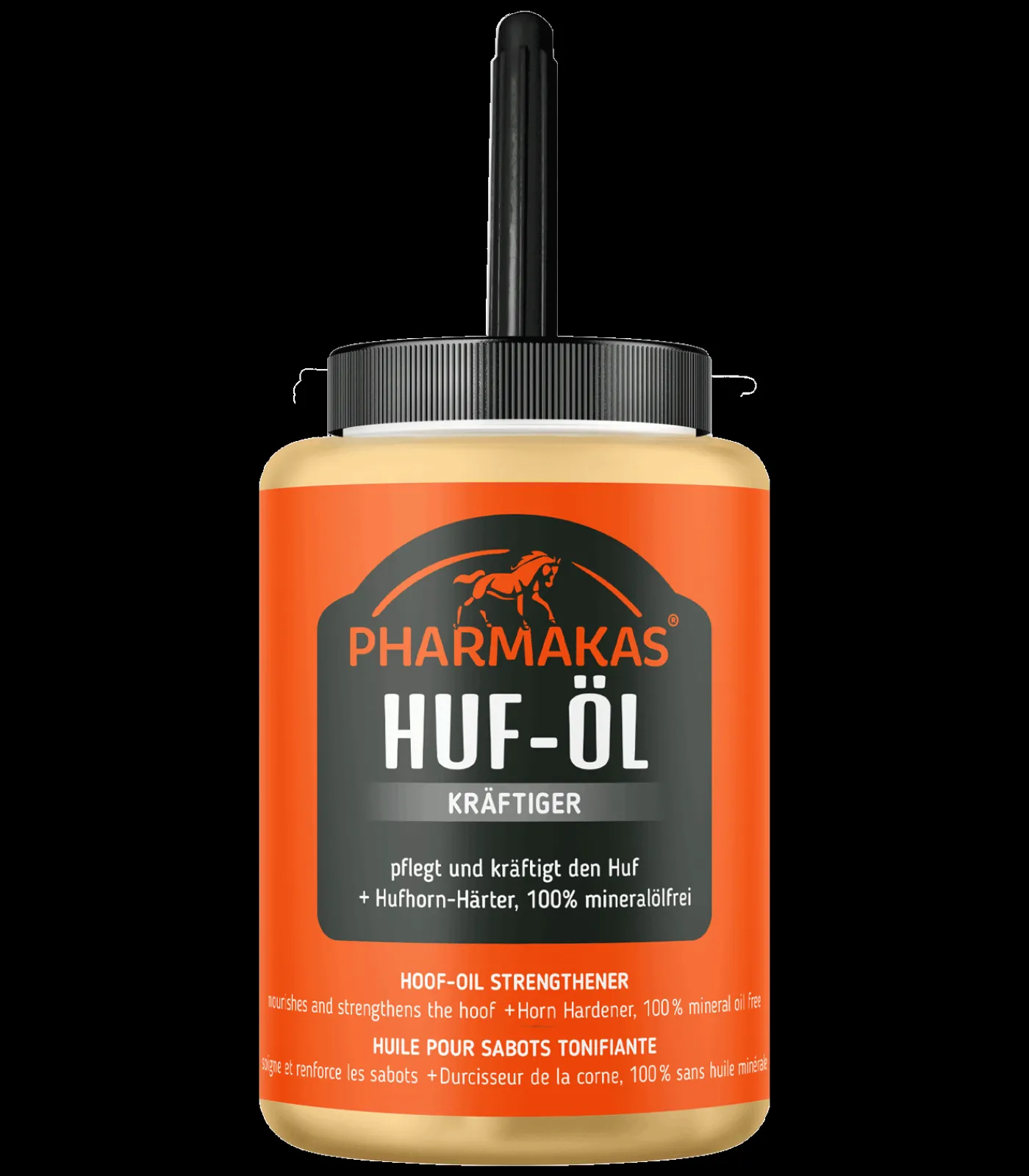 Pharmakas Huf & Pferdebein>® Huf-Öl Kräftiger 475 ml Pinsel