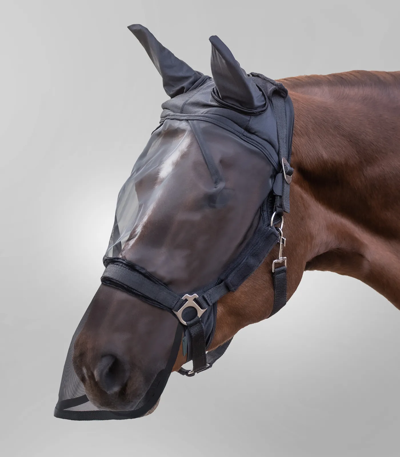 Waldhausen Pony & Shetty|Fliegenmasken Und -Fransen>PREMIUM Fliegenmaske f. Halfter, mit Ohren- und Nasenschutz