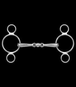 Waldhausen Spezialgebisse>3-Ringtrense doppelt gebrochen, massiv