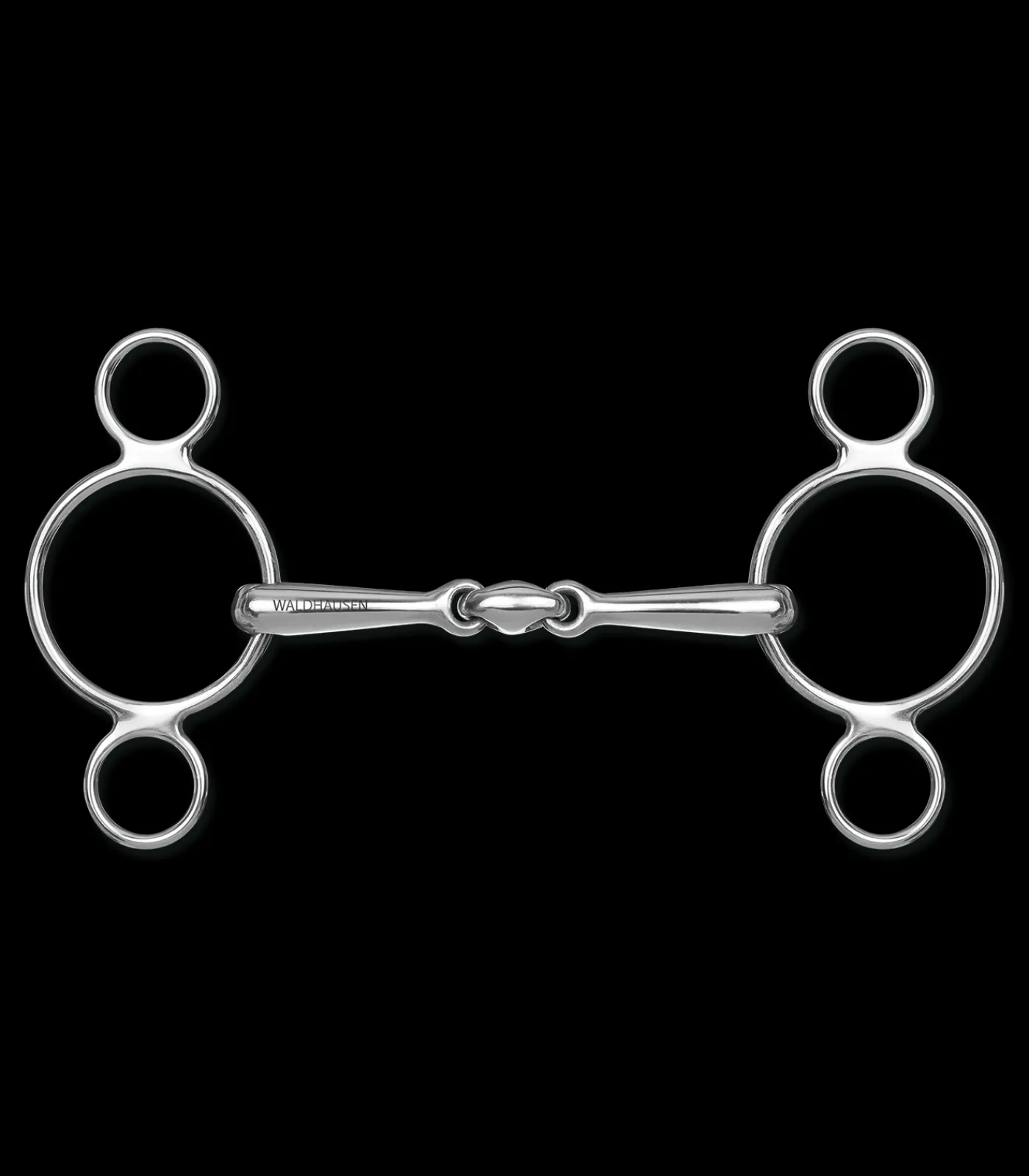 Waldhausen Spezialgebisse>3-Ringtrense doppelt gebrochen, massiv