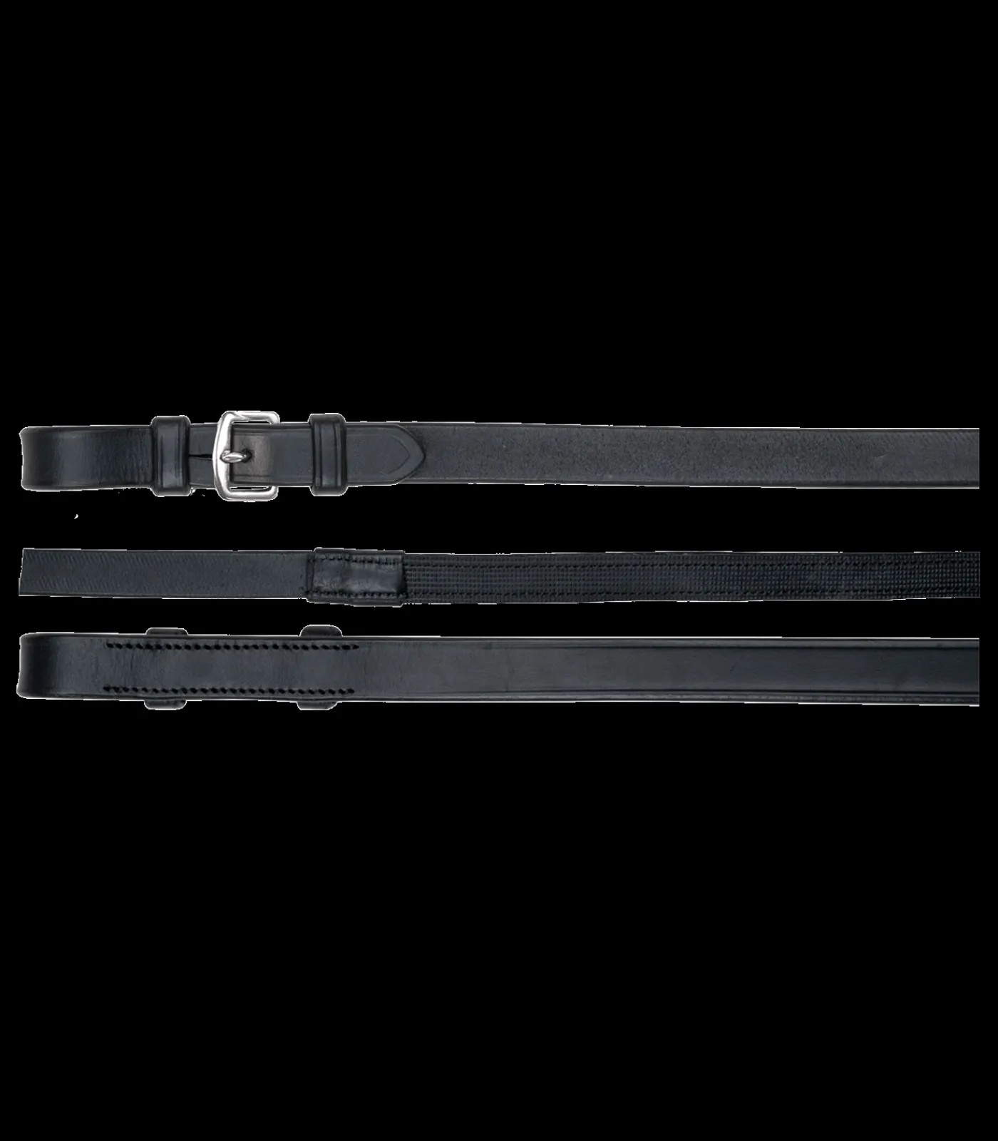 Waldhausen Zügel>Gummi-Lederzügel ohne Stege